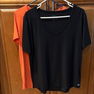 2 Petite GapFit V Neck Short Sleeve Tees